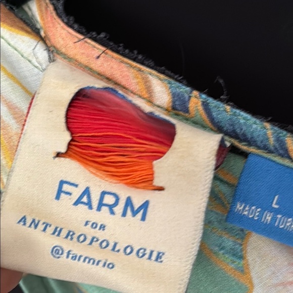 FARM for Anthropology Floral V-Neck Wrap Dress - Large - Picture 2 of 10